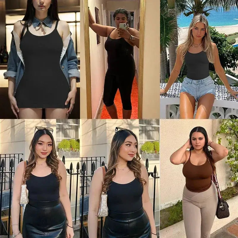 Scoop Neck Slimming Cami Tummy And Waist Control Shapewear