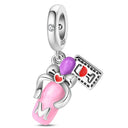 Sterling Silver Charm Beads Glowing