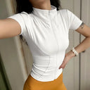Premium Women Quick Dry Zip Up Top