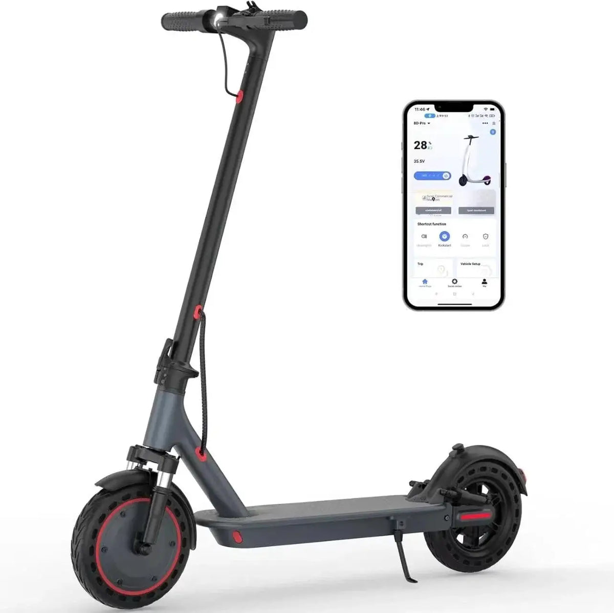 AOVOPRO TMAX 10inch Electric Scooter 500W 22MPH Adult APP Smart Scooter Shock-absorbing Anti-skid Folding Electric Scooter