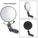 Universal Bicycle Rearview Mirror Adjustable RotateWide-Angle Cycling HandlebarRear View for MTB Road Bike Accessories