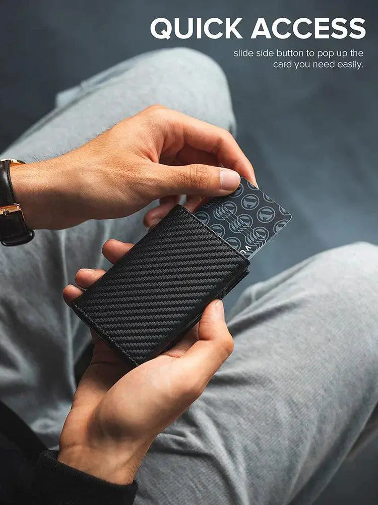 RFID Blocking Compact Bifold Wallet With Secure Protection