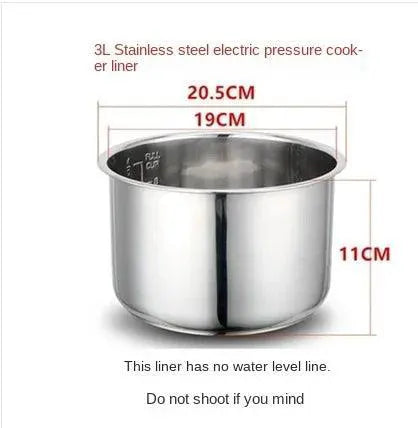 Pressure Cooker Pot 304 Stainless Steel Rice Liner 2L to 6L