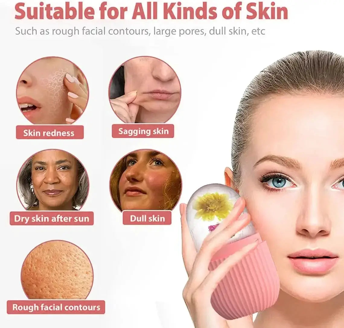 Silicone Ice Face Roller Contour Pore Shrinking Tool