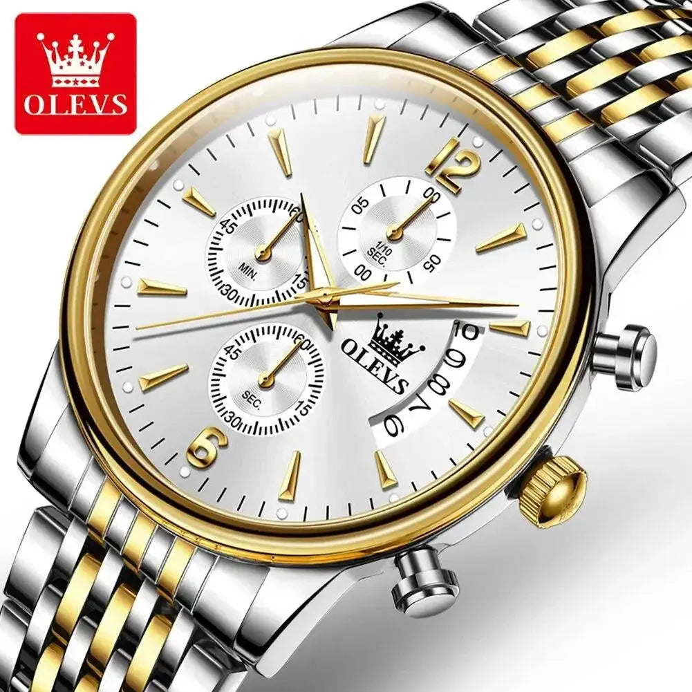 OLEVS Men's Pilot Watch Quartz Timepiece Water Resistant