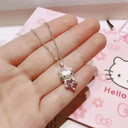 Hello Kitty Zircon Pendant Sparkling Elegance Jewelry