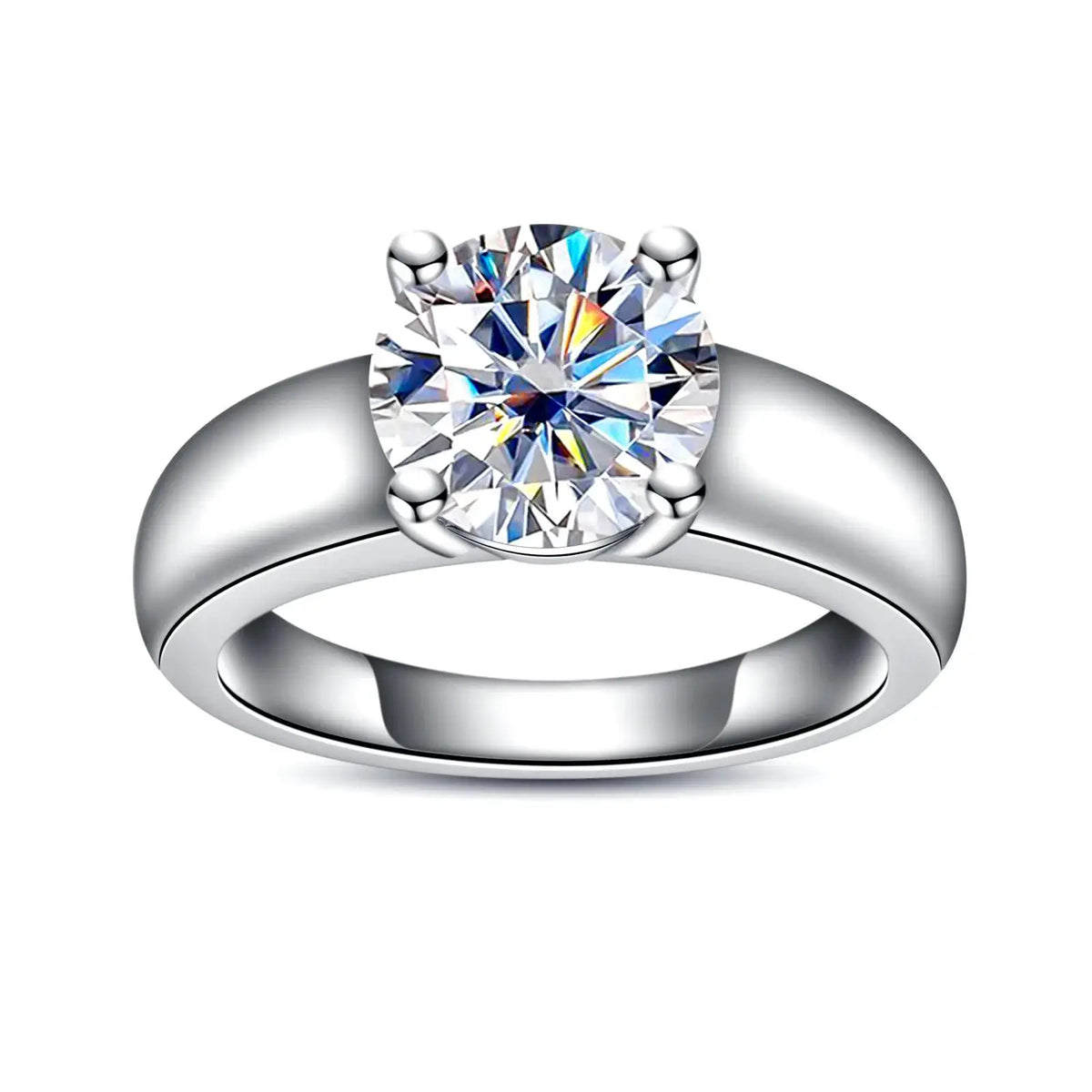 Moissanite Engagement Ring Sterling Silver — product image 4