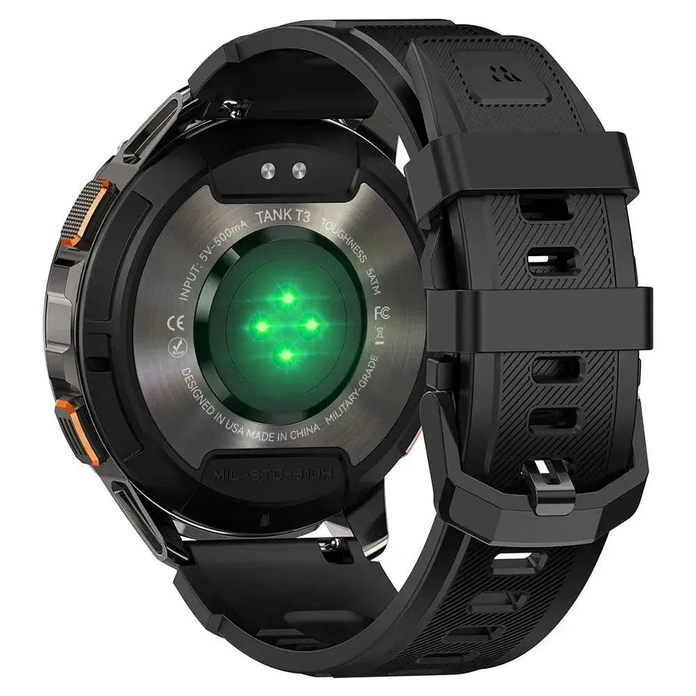Rugged Military Grade Fitness Smartwatch Tank T3 Model