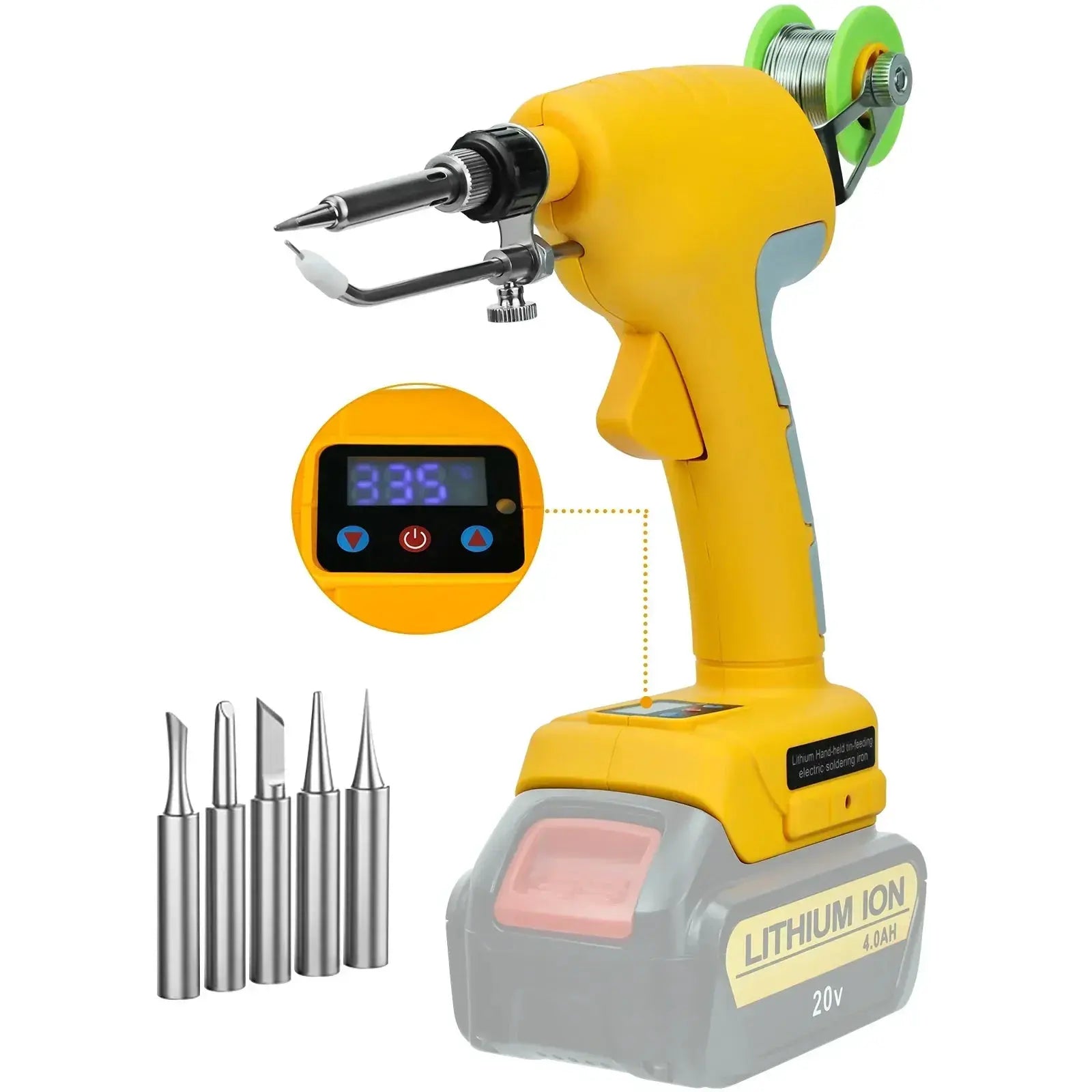 Cordless 75W Soldering Iron Kit With Digital Display Tool