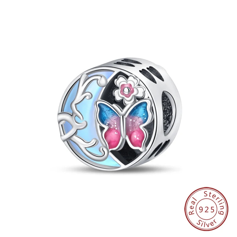 Sterling Silver Spring Colorful Butterfly