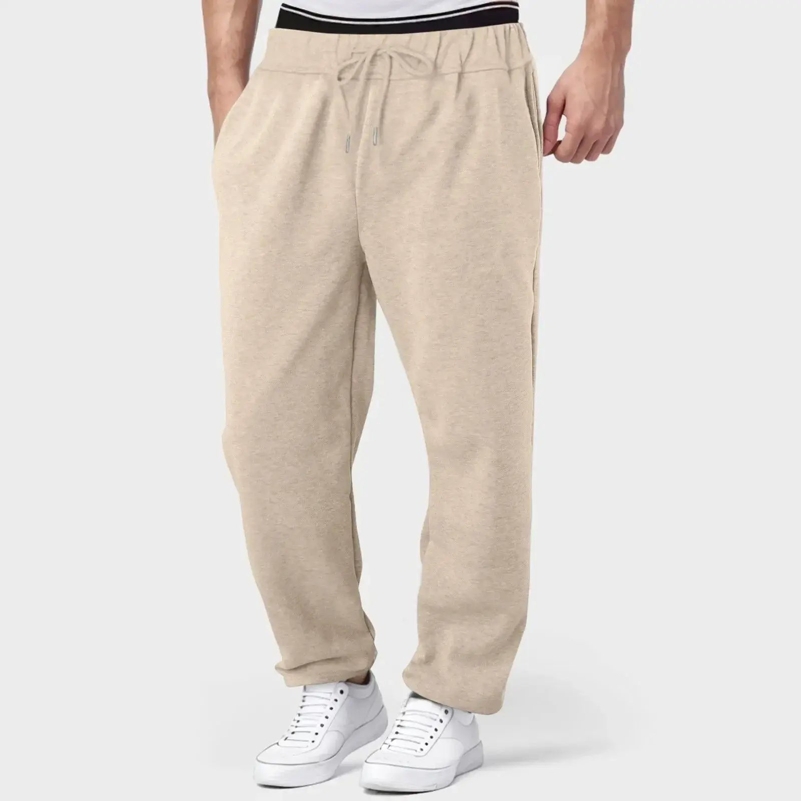 Men's Fleece Sweatpants High Waist Drawstring Joggers - OurLum.com
