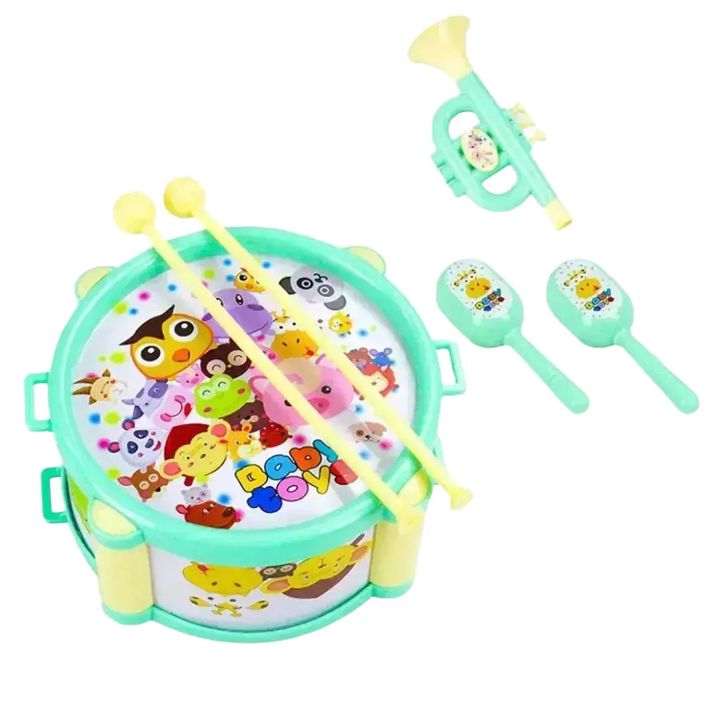 Builds Rhythm Beat Drums Toy - Kids — Green