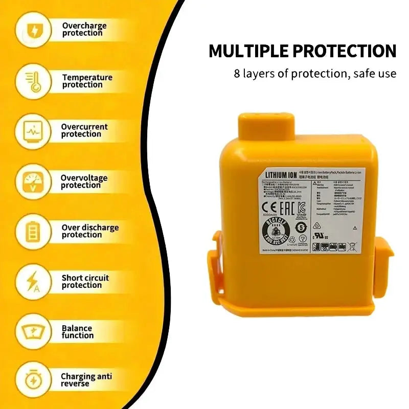 for LG CordZero A9 Battery 4000mAh 6000mAh Replacement Compatible with A9S/P9 Vacuum EAC63382204/EAC63382201.
