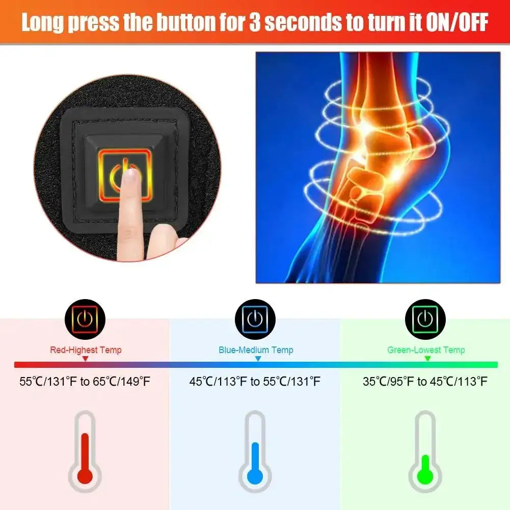 Electric Heat Foot and Hand Massager Vibrate Heat the Ankles Portable Ankles Bracket Joints Relax for Winter Fitness Exercise