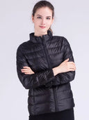 New Autumn Winter Women Ultra Light Down Jackets Slim Coats