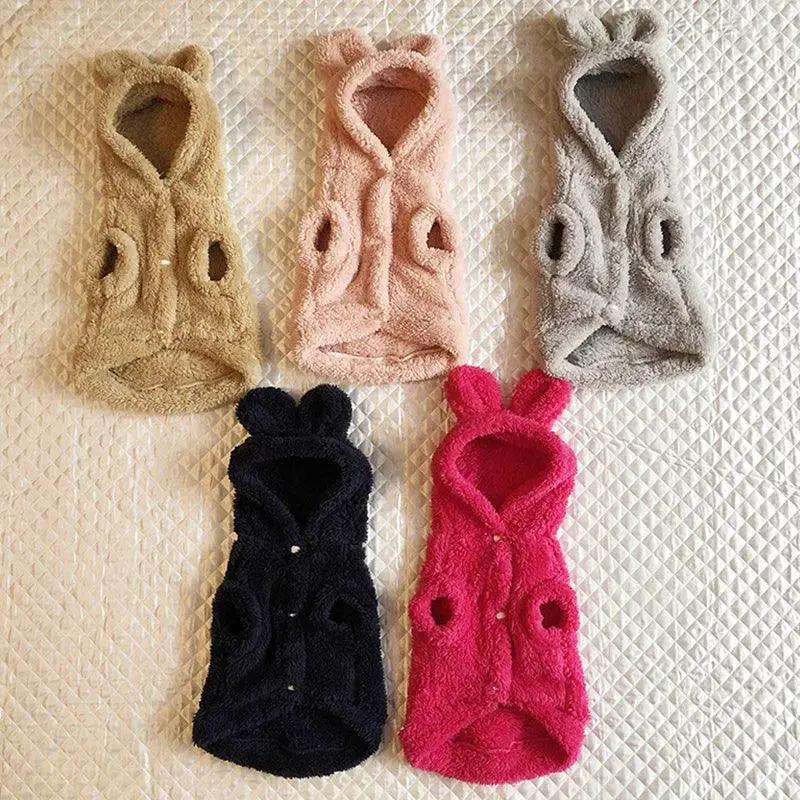 Winter Fleece Dog Hoodie For French Bulldog And Pug Cozy