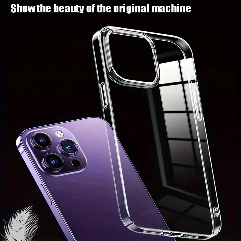 Ultra Thin Clear Acrylic Phone Case For iPhone 18 17 16 15 14 13 12 11 Pro Max Phone Back Cover Transparent Shockproof Cover