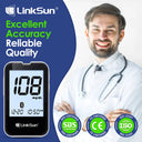 LinkSun G-427B Bluetooth Blood Glucose Meter Kit 50-100pcs Test Strip High Accuracy Large Display Diabetes Monitor Digital Meter