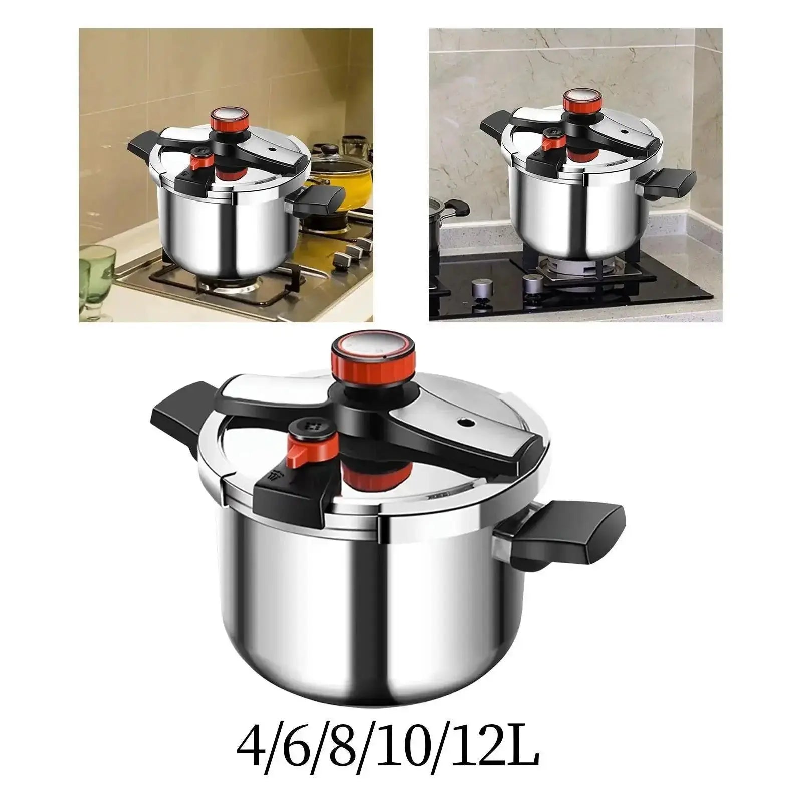 Pressure Cooker With Secure Lock Fast Heating For Meals