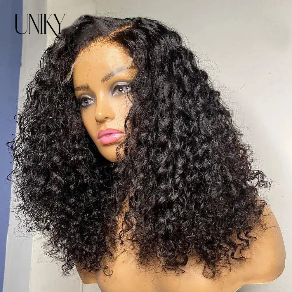 Short Deep Curly Bob Wig Wet And Wavy Lace Front 13x4