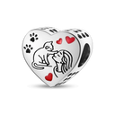 Charm Bead Sterling Silver Pink