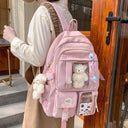 Nylon Backpack For Women Sweet Cute Classic Casual Bag