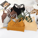 Sexy Women Tops Back Cross Strap Tank Running Sports Bra