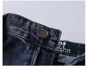 Fashion Classic Blue Black Denim Trousers Men's Jeans