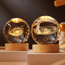 3D Galaxy Moon Lamp: LED Crystal Ball Night Light Decor