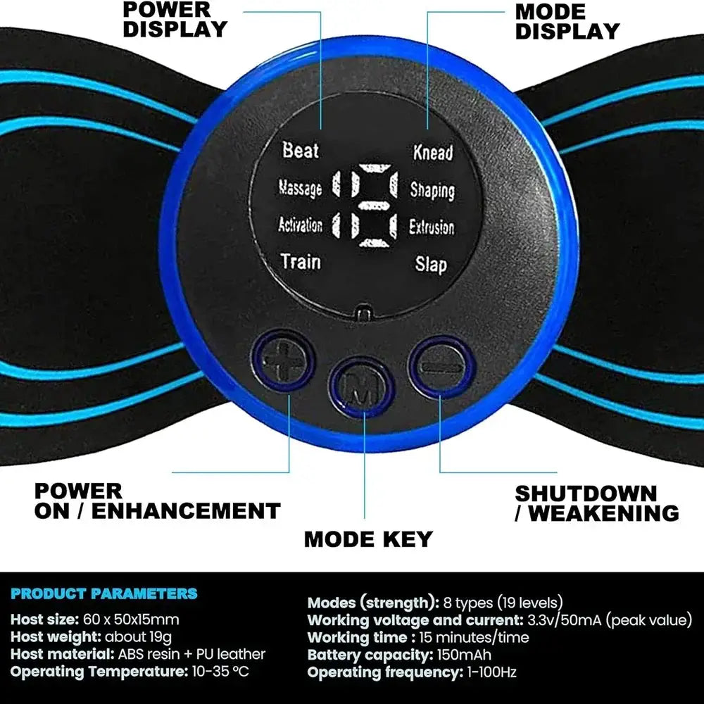Electric EMS Neck Massager Patch Stimulator Cervical Back