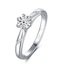 Blue Green Moissanite Ring In
