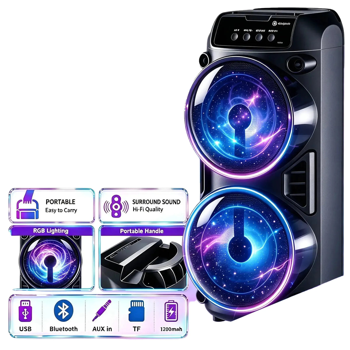 Large Portable Bluetooth Speaker — product view 1