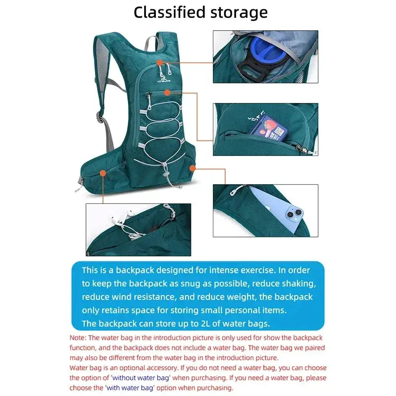 Waterproof Cycling Backpack With Hydration Bladder Day Pack