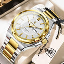 POEDAGAR Men Quartz Watch Steel