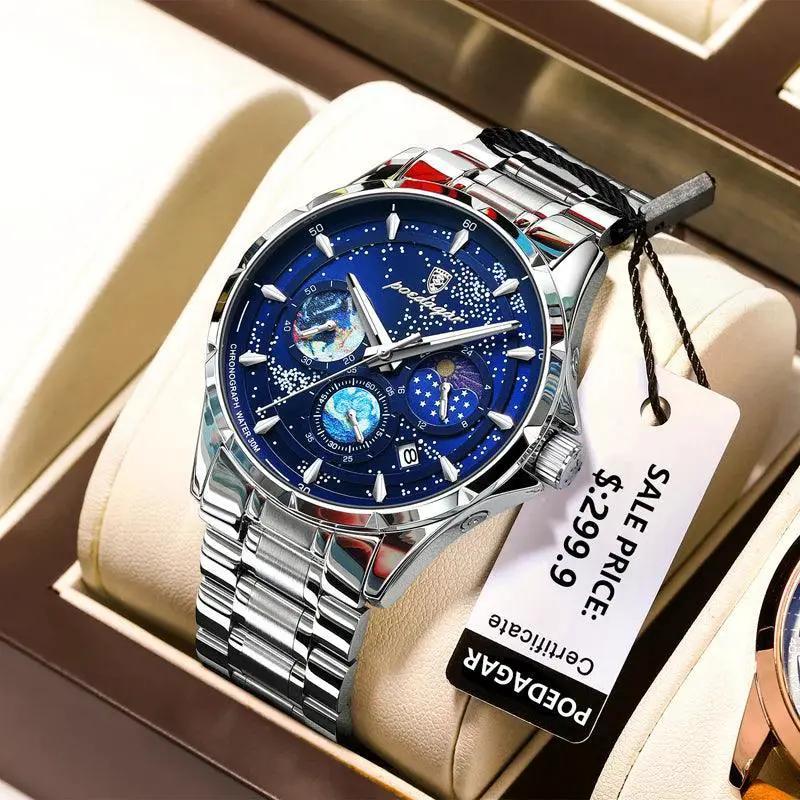 Starry Sky Chronograph Watch Waterproof Luminous Timepiece - OurLum.com