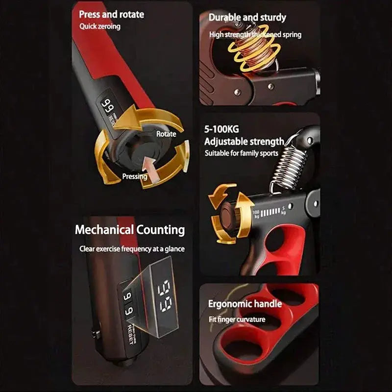 Adjustable Hand Grip Strengthener 5 to 100kg for Training