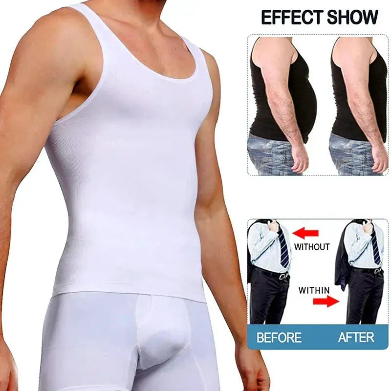 Men Slimming Compression Tank Top For Workout Support
