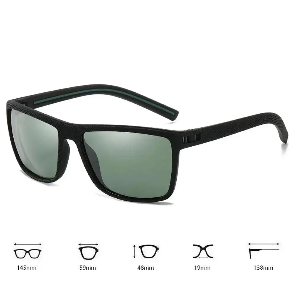 Unisex Vintage Square Polarized Sunglasses UV400 Protection