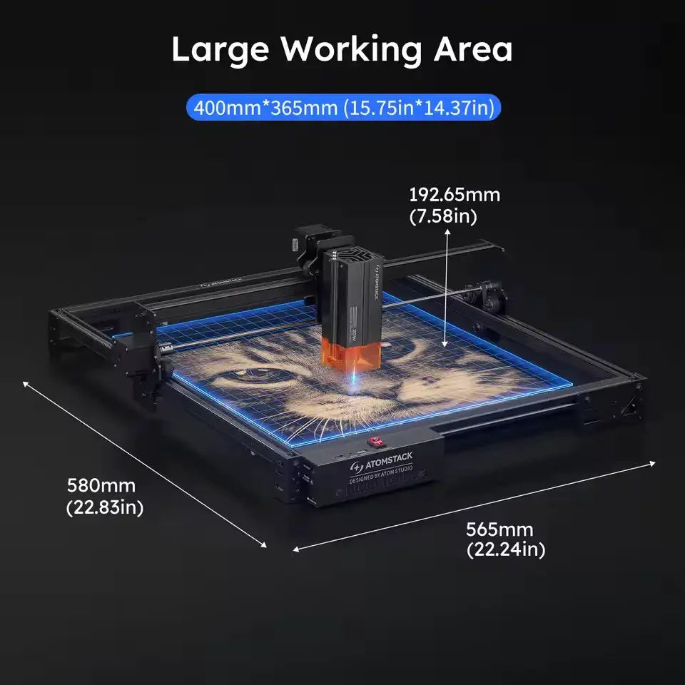 NEW Atomstack A20 Pro V2 Laser Engraver machine Machine 20W Quad-Laser Cutter Metal Arcylic Wood Glass 400*365mm
