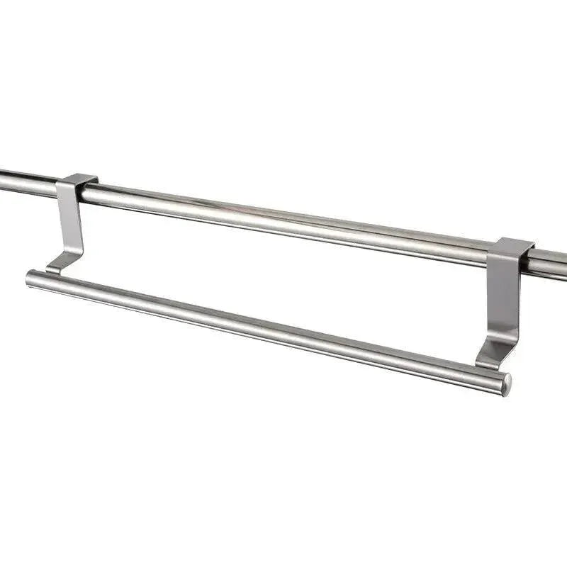 Stainless Steel Over Door Towel Bar Rack Organizer