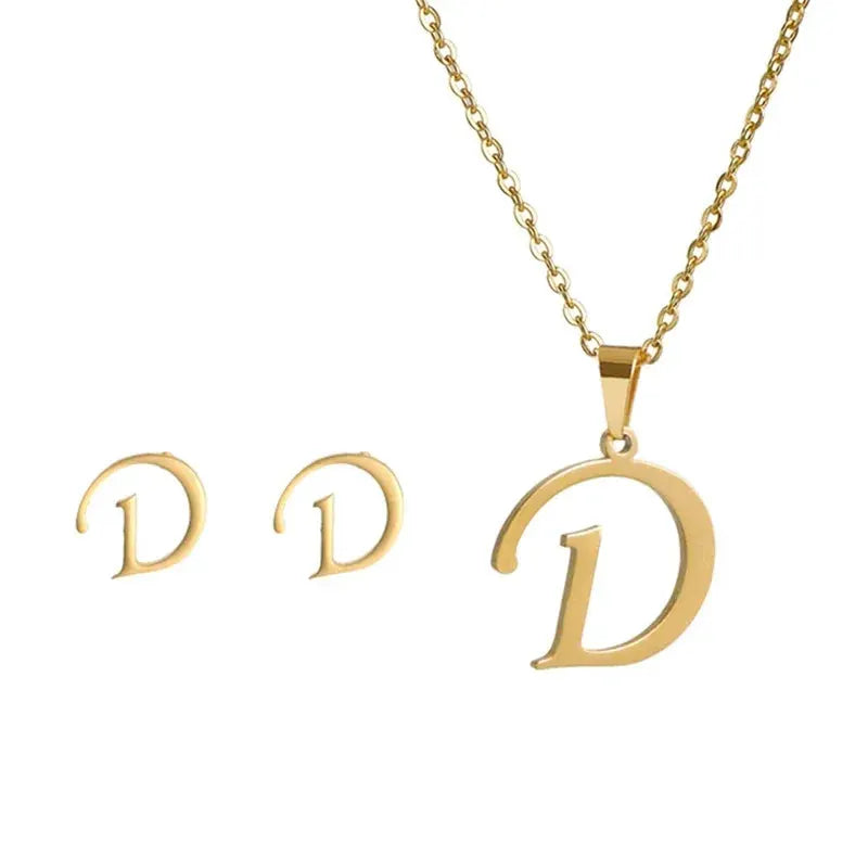 Custom Alphabet Necklace Set for Women — product view 19