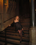 Vintage Lace Flare Sleeve Mini Dress Timeless Romantic Style