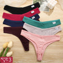 Seductive Cotton Thong Set Stylish G-String Panties for Women