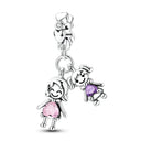 Sterling Silver Charm Family Love