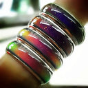 Steel Mood Ring - Changing Colors Fashion Jewelry
