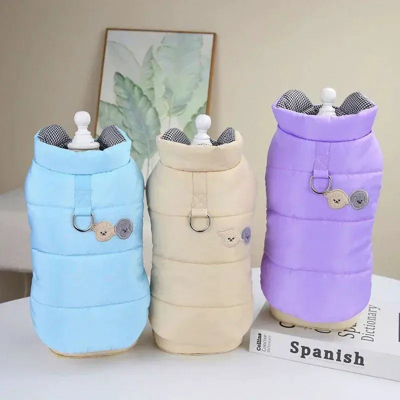 Warm Dog Jacket D Ring Vest for Chihuahua and French Bulldog