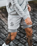 Men's Camo 2-in-1 Compression Shorts for Running Gym Basketball