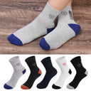 Men's Bamboo Fiber Sports Socks - 5 Pairs of Comfort