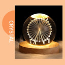 3D Galaxy Crystal Ball: LED Night Light Cosmic Moon Lamp