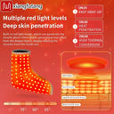 660Nm Red Light Heat Foot Wrap 144 Led Vibration Massage Relief Pain Ankle Comfort Sports Recovery Home Relax Wellness Protector